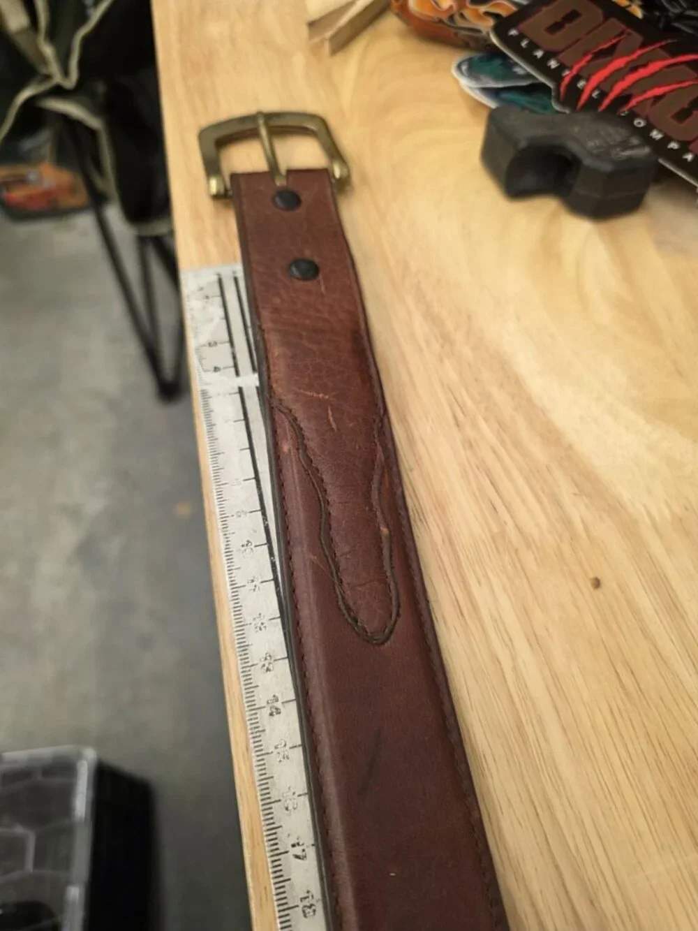 3D Belt Company Brown Leather Belt Western Men's Size 40
